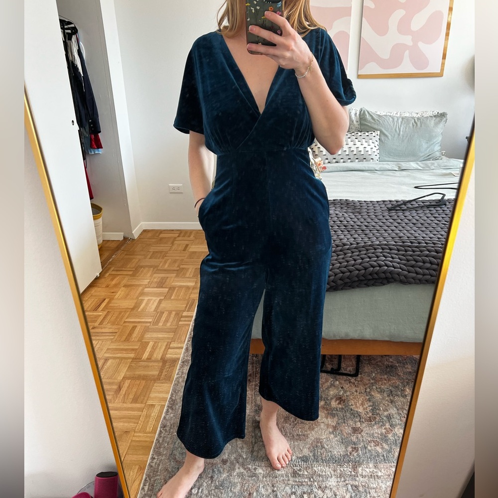 Anthropologie velvet jumper